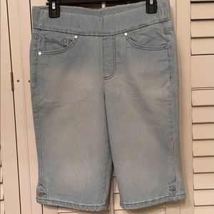 Gloria Vanderbilt Striped Avery Skimmers Shorts 4 Pull On